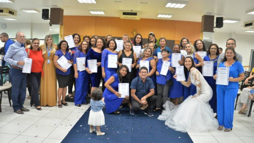 SENAI certifica alunos de curso em parceria com a Paróquia de Nazaré